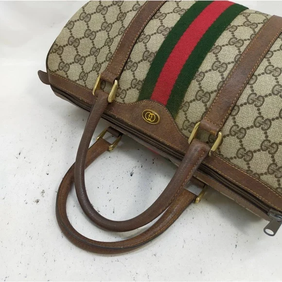 Gucci Brown and Cream Satchel with Iconic Monogram - Picture 4 of 9
